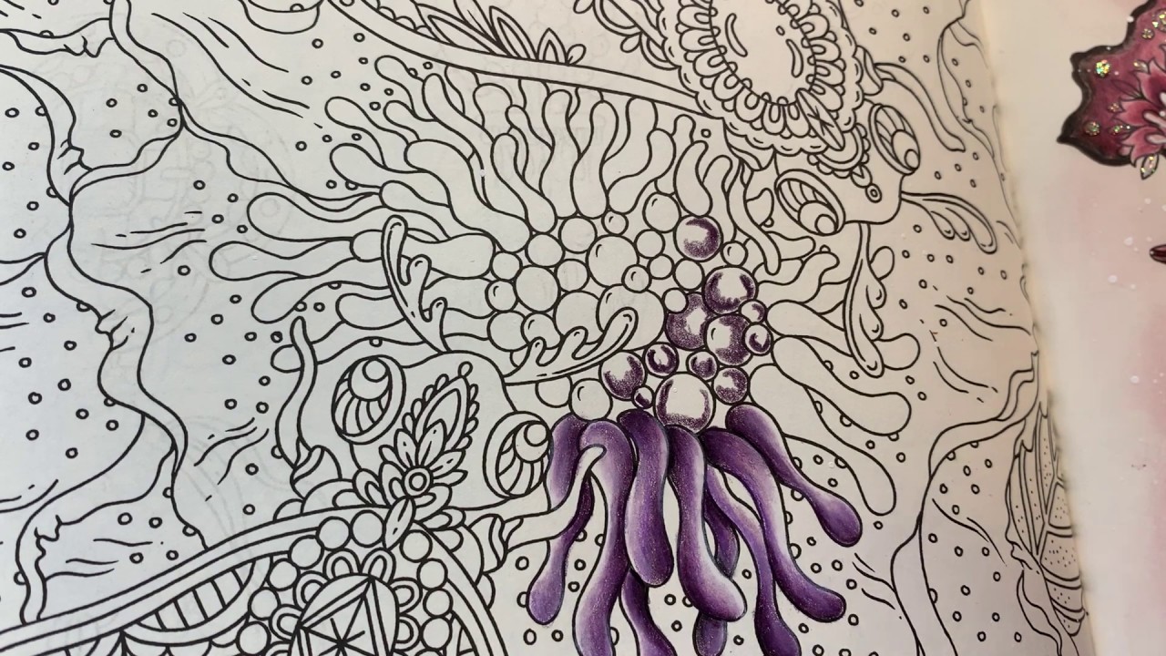 Adult Coloring - Magical Dawn Flower and Bees