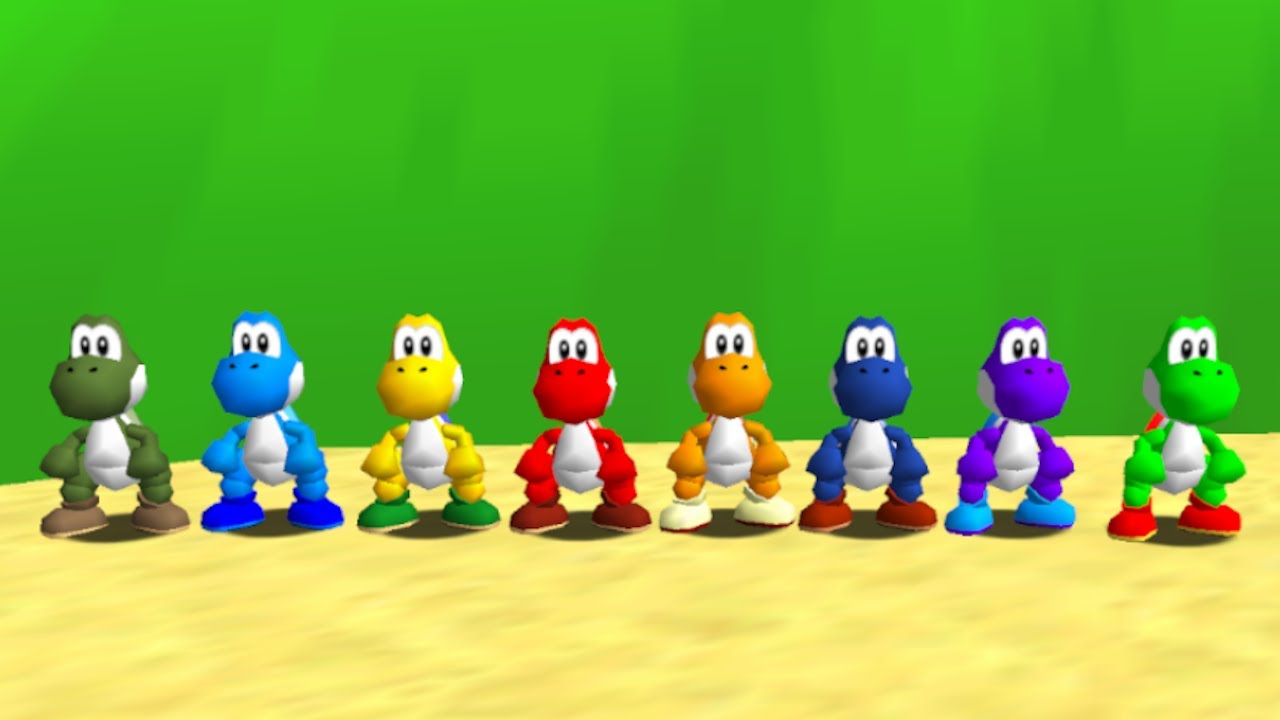 Yoshi in Super Mario 64 (8 Players) - Full Game 100% Walkthrough