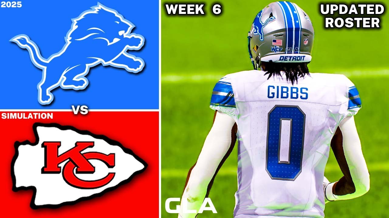 Lions vs. Chiefs | Week 6 Simulation | 2025 - 2026 Updated Rosters | Madden 25 PS5