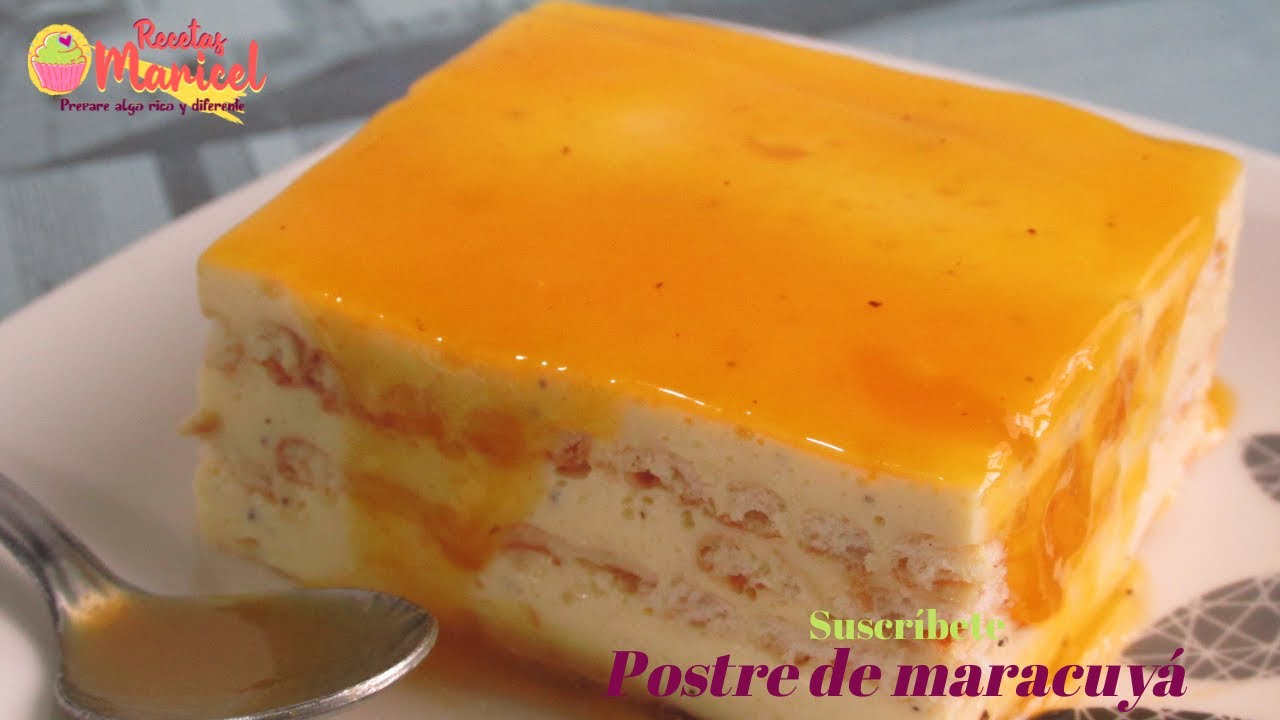 Receta de postre de maracuyá con galletas