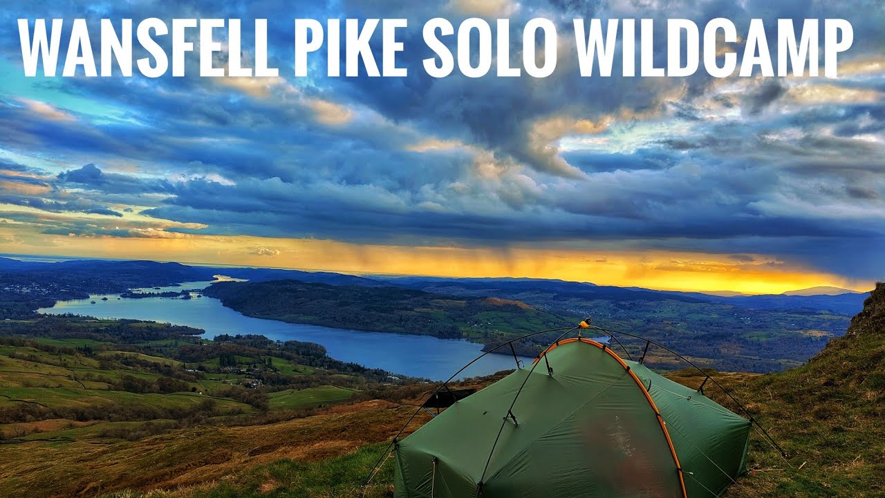 Wildcamping in the Lake District. Wansfell Pike solo wildcamp above Lake Windermere in the Scarp 1.