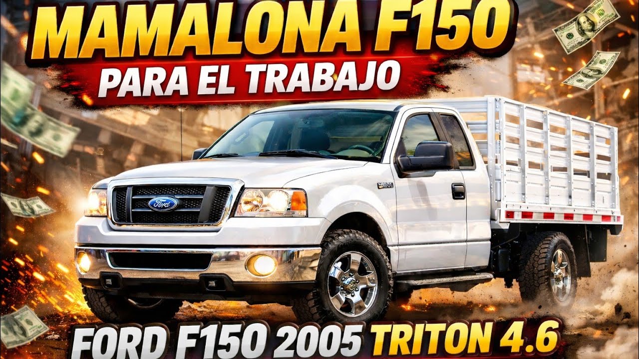 😈 MAMALONA F150 PARA EL TRABAJO / FORD F150 2005 TRITON 4.6 CABINA Y MEDIA y caja de redilas