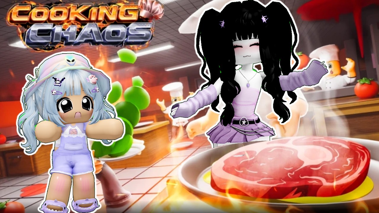 BIBI & MAMI BUKA RESTORAN DI COOKING CAOS   -  ROBLOX INDONESIA