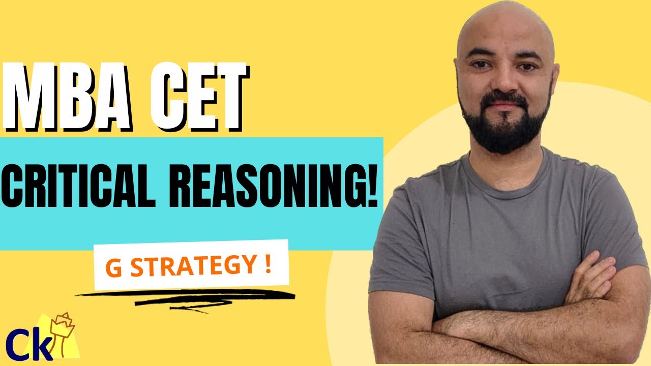 Critical Reasoning | Complete Revision | G Strategy | 10 marks in MBA CET 2025