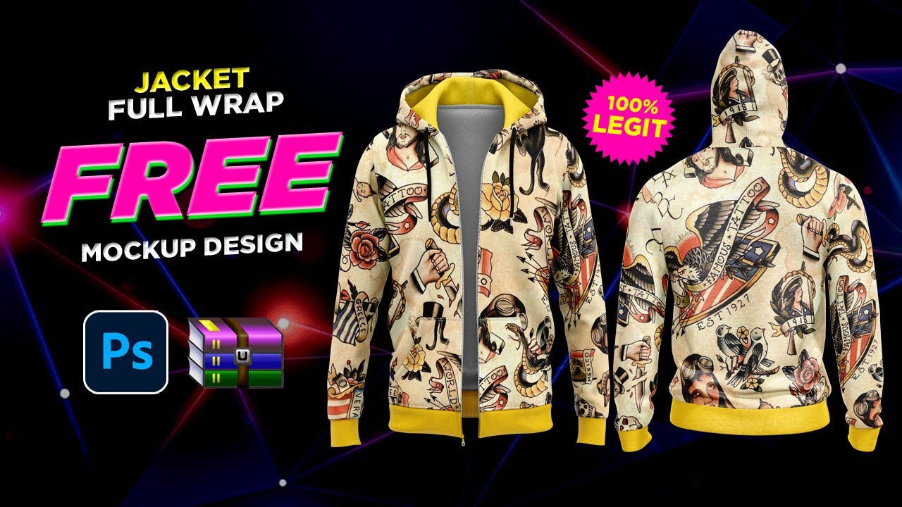 FREE JACKET FULL WRAP MOCKUP DESIGN (FREE MOCKUP PSD)