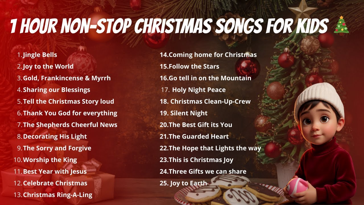Christmas Songs 1 Hour for Kids ✨ Joy to the World! (Christ-Centered)
