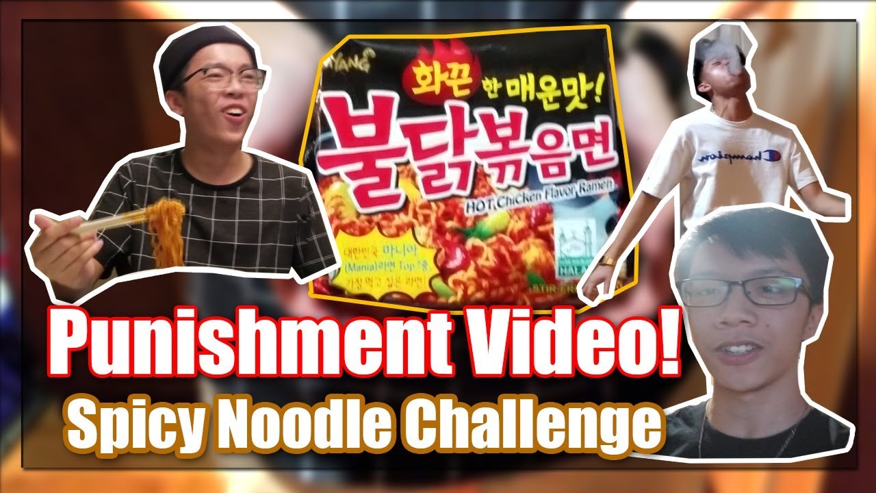 PUNISHMENT VIDEO! THE SPICY NOODLE CHALLENGE! OURKREW REACTS