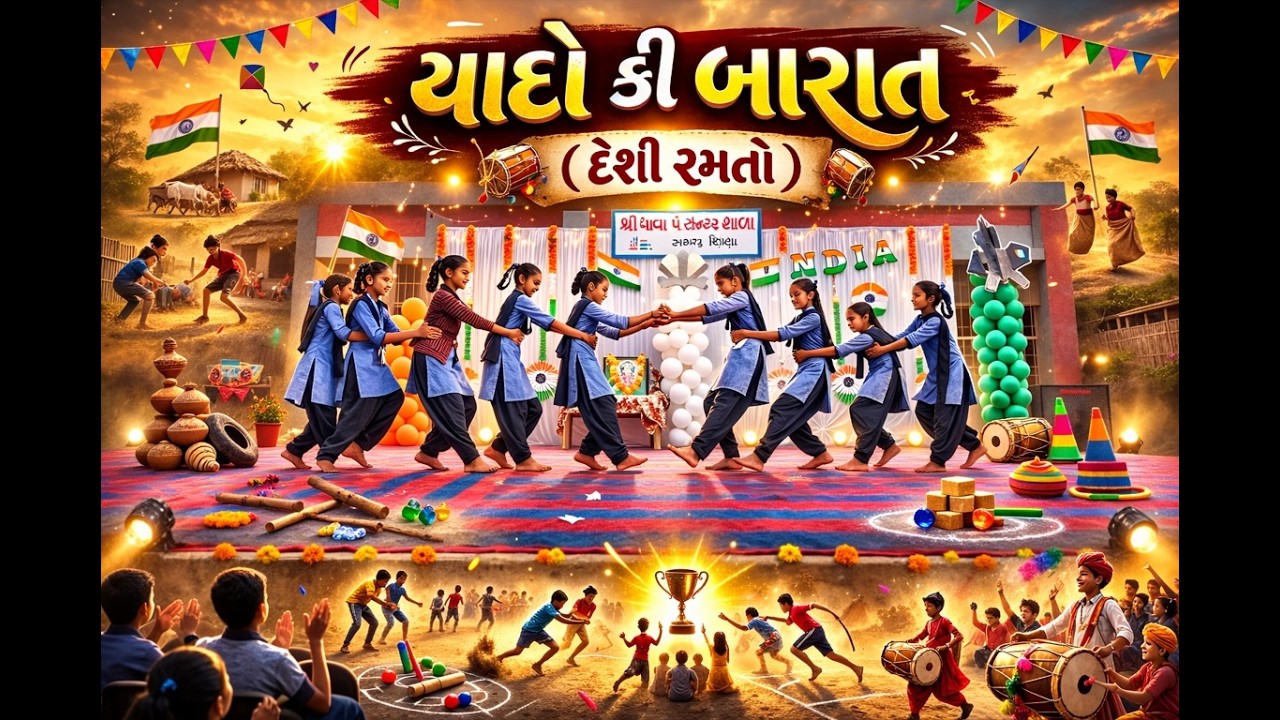 યાદો કી બારાત (દેશી રમતો )  | Dhava pay center shala | Rangotsav 2025-26 |