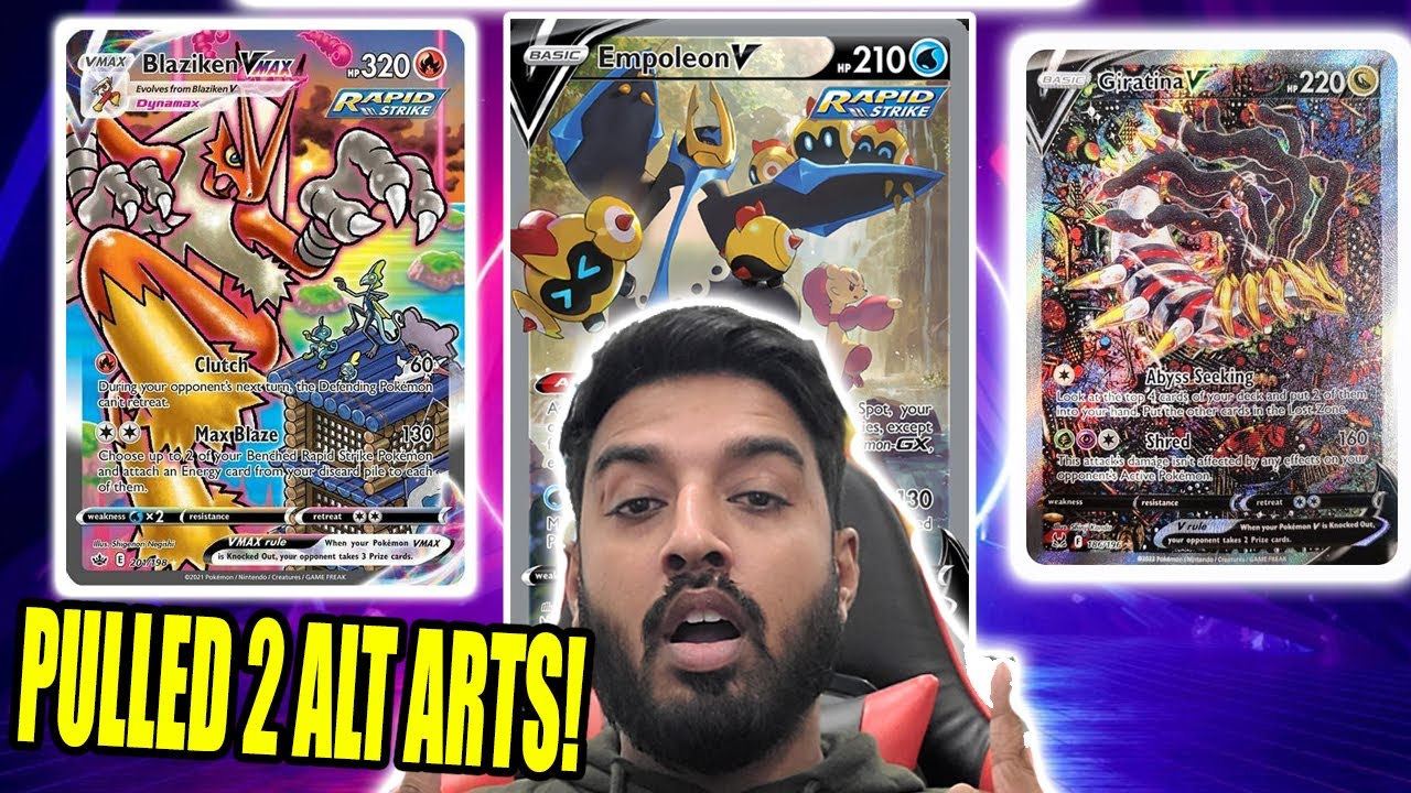 Pulling 2 alt arts in 20 Pokemon Booster packs!