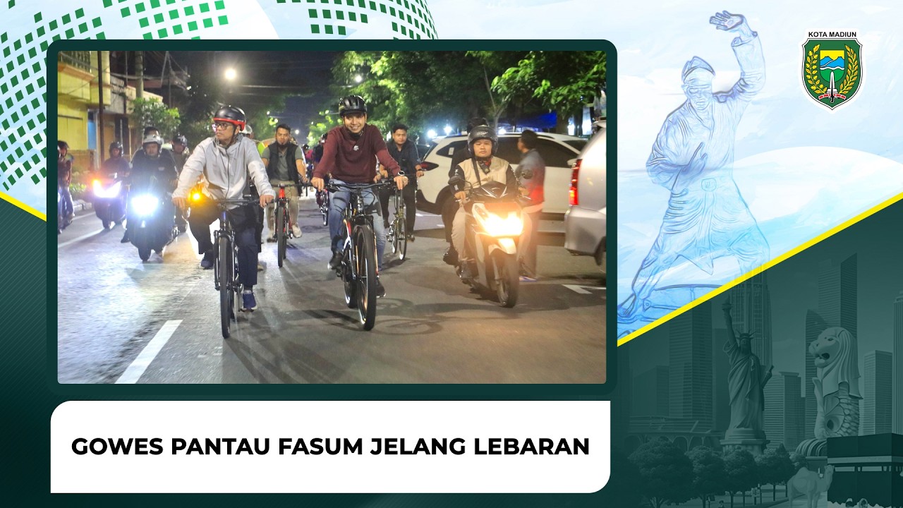 Gowes Pantau Fasum Jelang Lebaran, Plt Wali Kota Madiun Tekankan Perbaikan Cepat