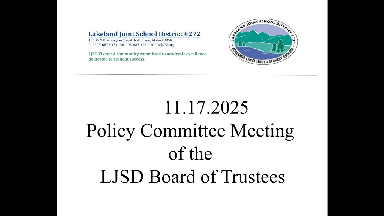 11.17.2025 Policy Committee Meeting of the LJSD Board of Trustees