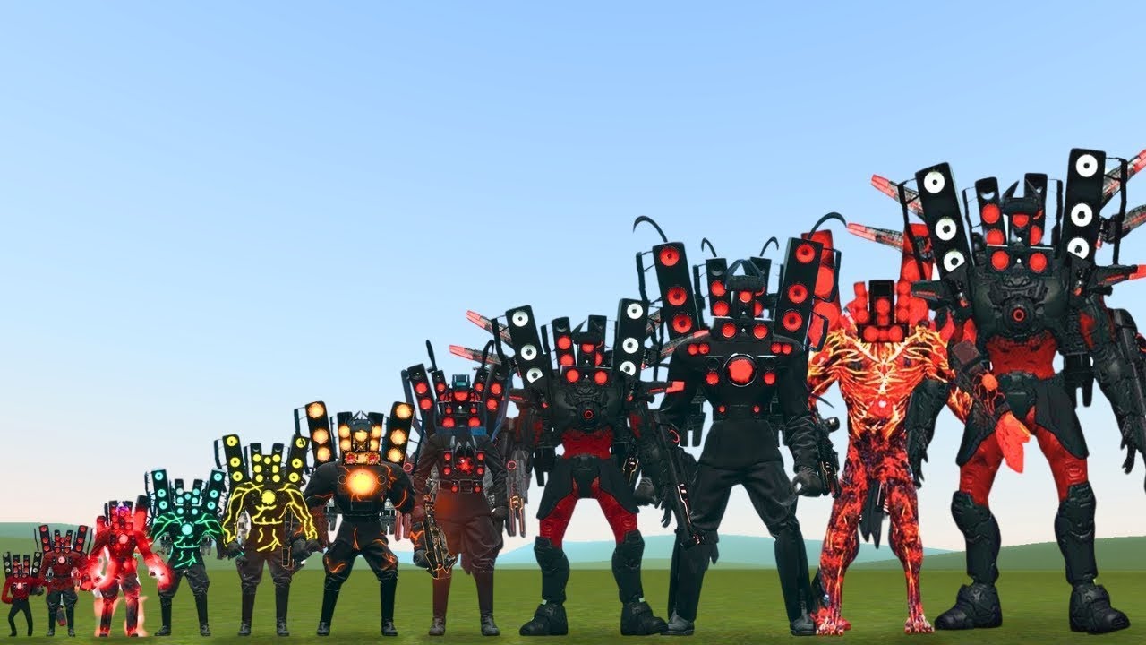 NEW SIZE COMPARISON OF ENERGIZED SPEAKERMAN TITAN VS SKIBIDI TOILET BOSSES in Garry's Mod!