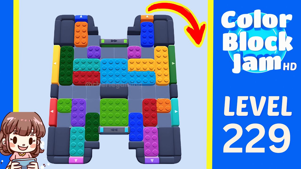 Color Block Jam Level 229 Solution Walkthrough