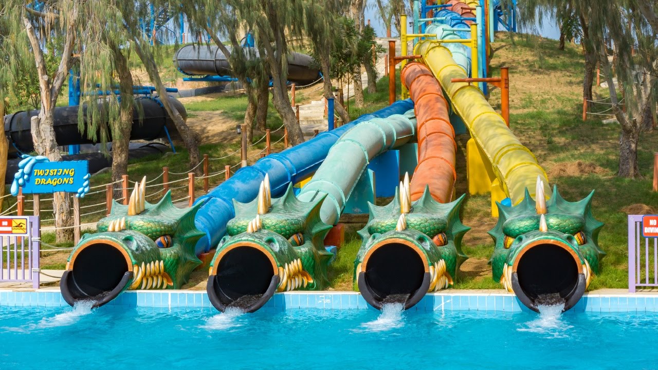 Dreamland Aqua Park - Twisting Dragons | Twister Racer Water Slide Onride POV