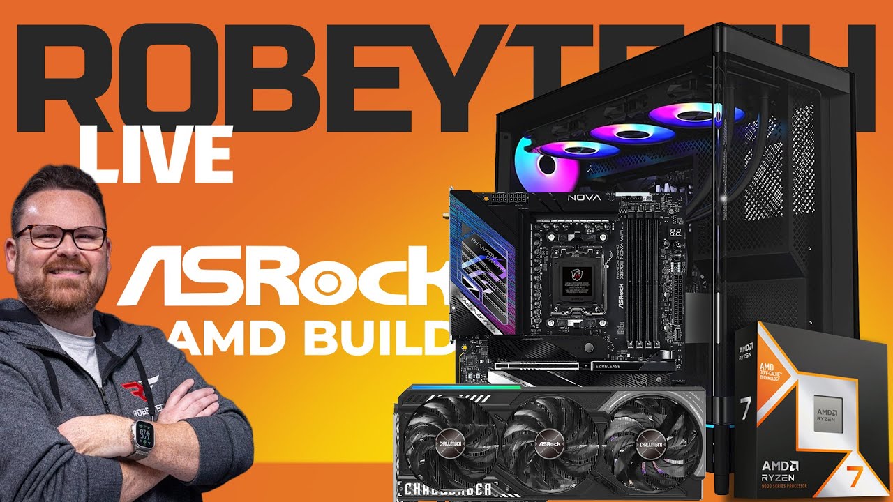 Giveaways + Building a $2000 ASRock All AMD gaming PC in the MONTECH HS02 PRO (9800x3D / RX 9070)