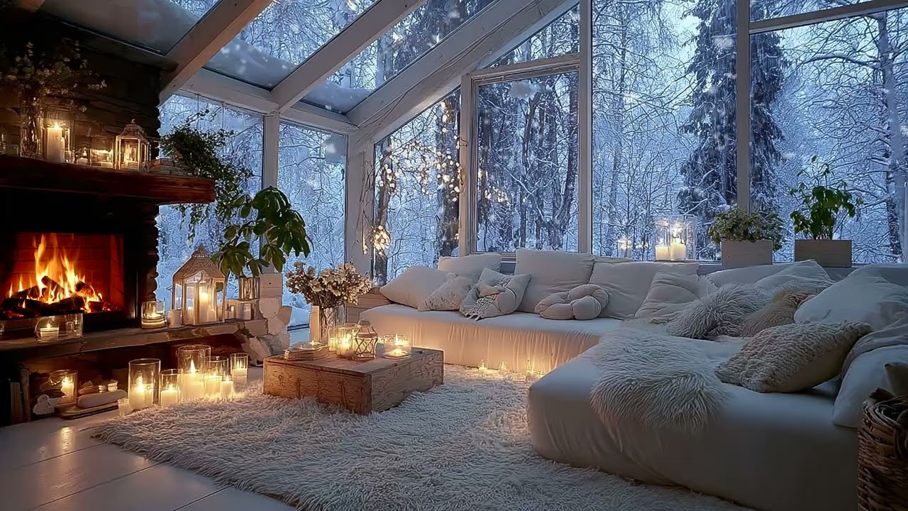 ❄️Snowfall & Piano Music by Window | 3 Hours of Soft Piano for Study, Meditation, Sleep & Relaxation