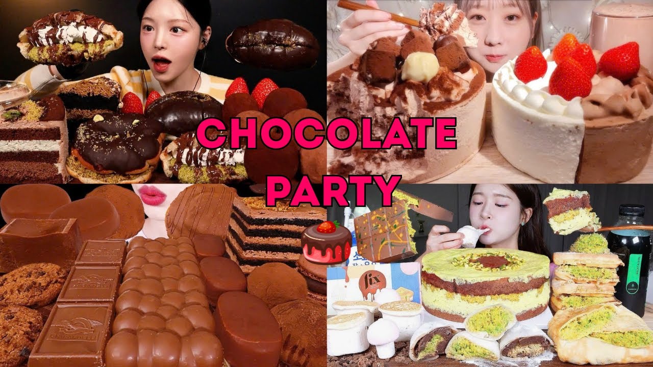 #dubai #chocolate BEST CHOCOLATE PARTY *CAKE, DUBAI CHOCOLATE MOCHI ASMR Complication #asmr #dessert