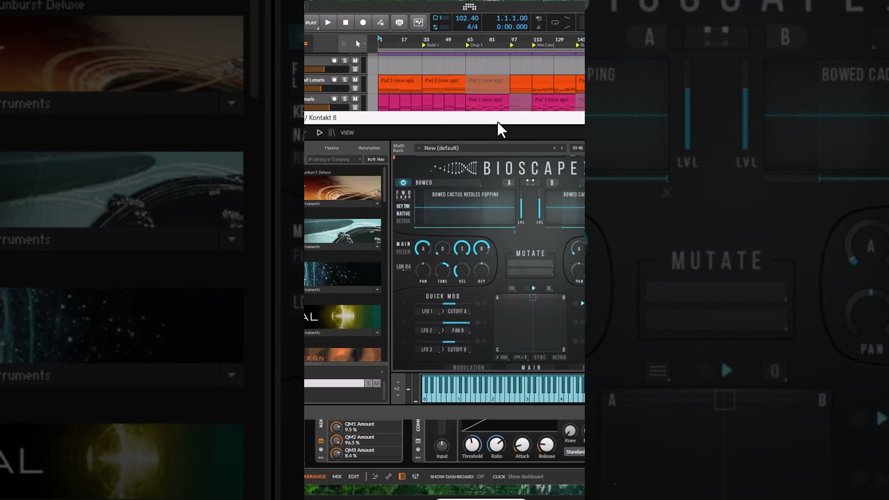 Making “Quiet Kinesis” in Bitwig — Ambient Pads, Bass & Drums #Shorts