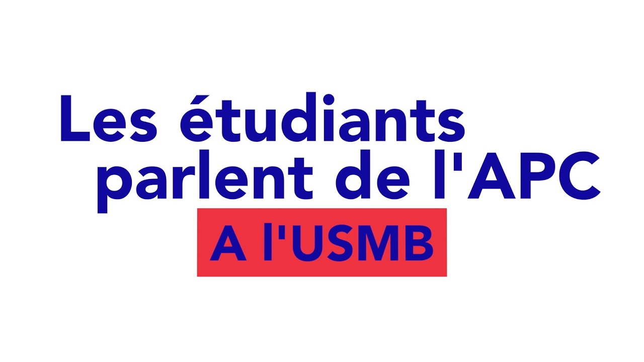 Les étudiants parlent de l'APC à l'USMB