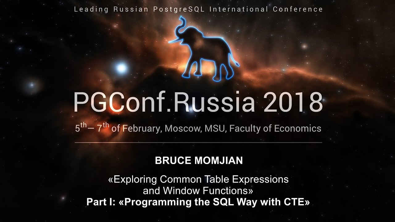 &laquo;Exploring Common Table Expressions and Window Functions&raquo; part I | Bruce Momjian
