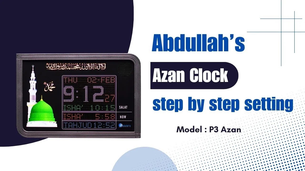 Abdullah's Azan Clock Setting || P3 Azan Mobile App Setting || sti3