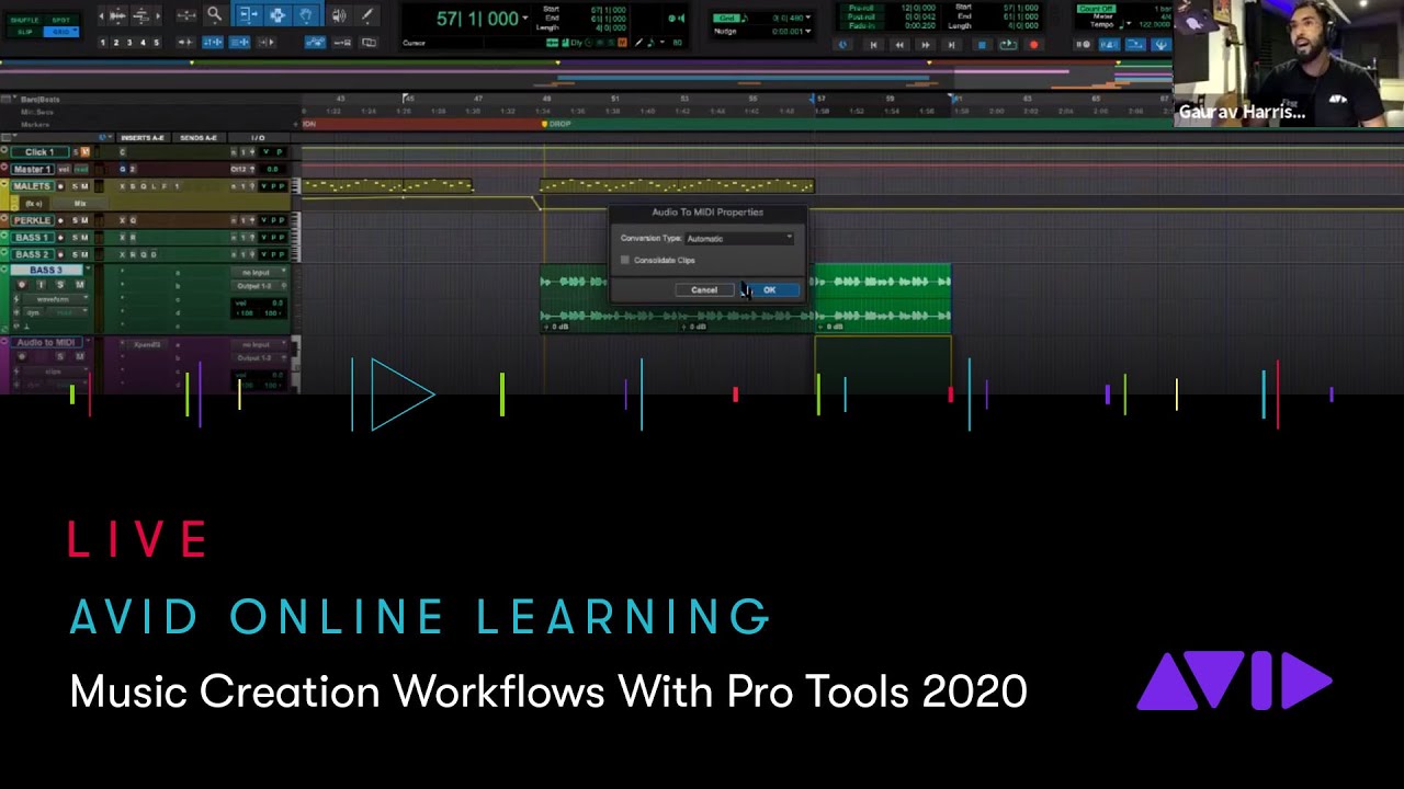 Avid Online Learning &mdash; Music Creation Workflows With Pro Tools 2020