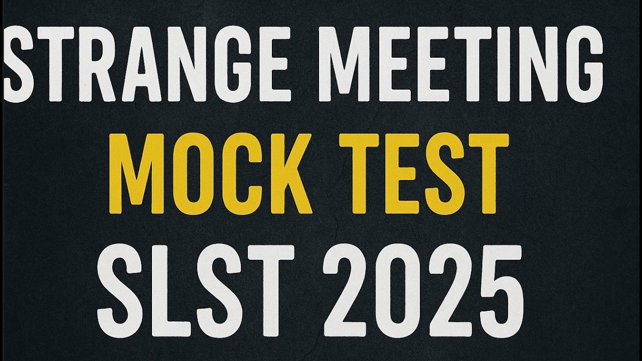 SLST - 2025 // Mock Test  // 