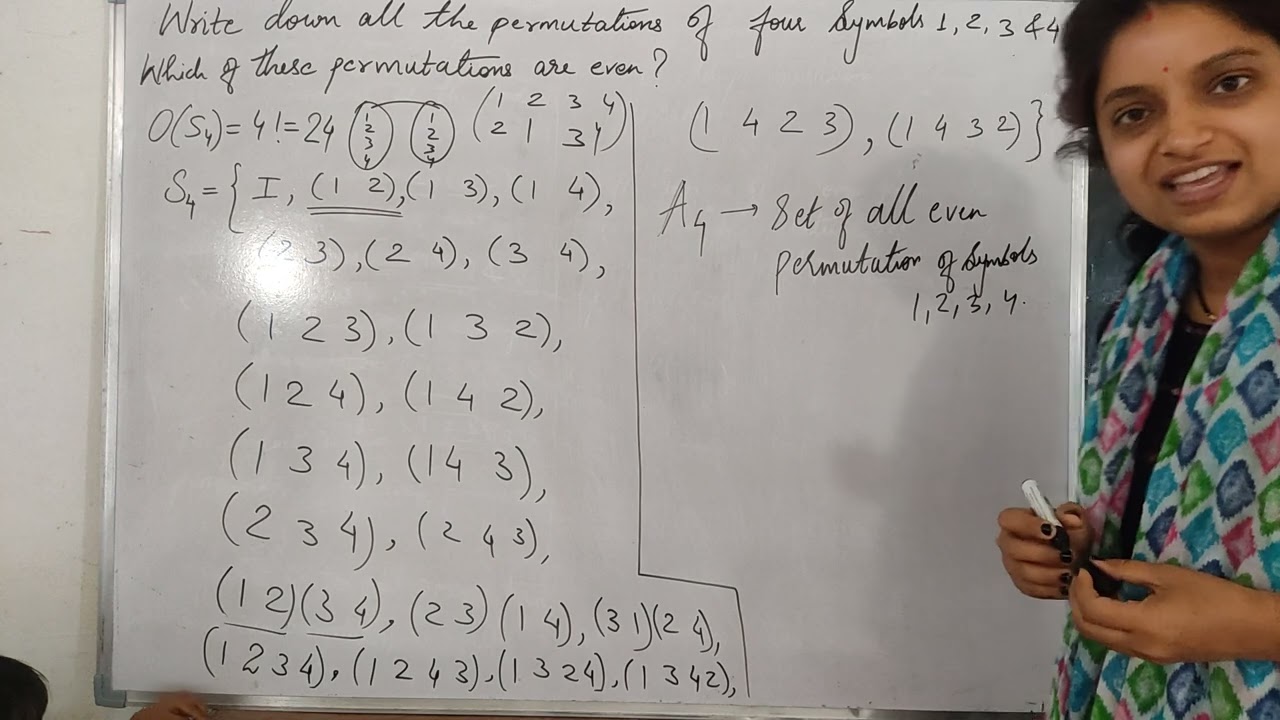 Permutation Group Symmetric Group S4 ll Alternating Group A4 ll Set of Even Permutations #viral 🔥🔥