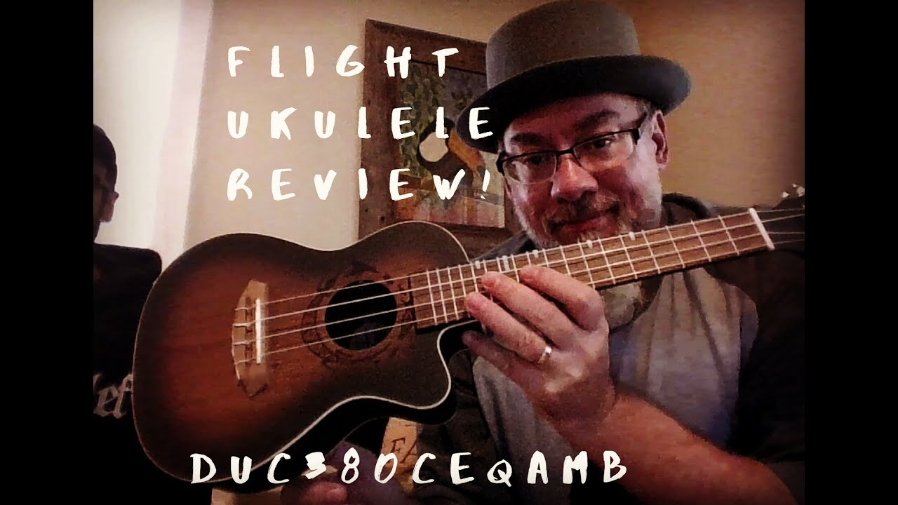 Review of Flight concert Gem Stone series (DUC380CEQAMB) Ukulele! Learning to Uke #8
