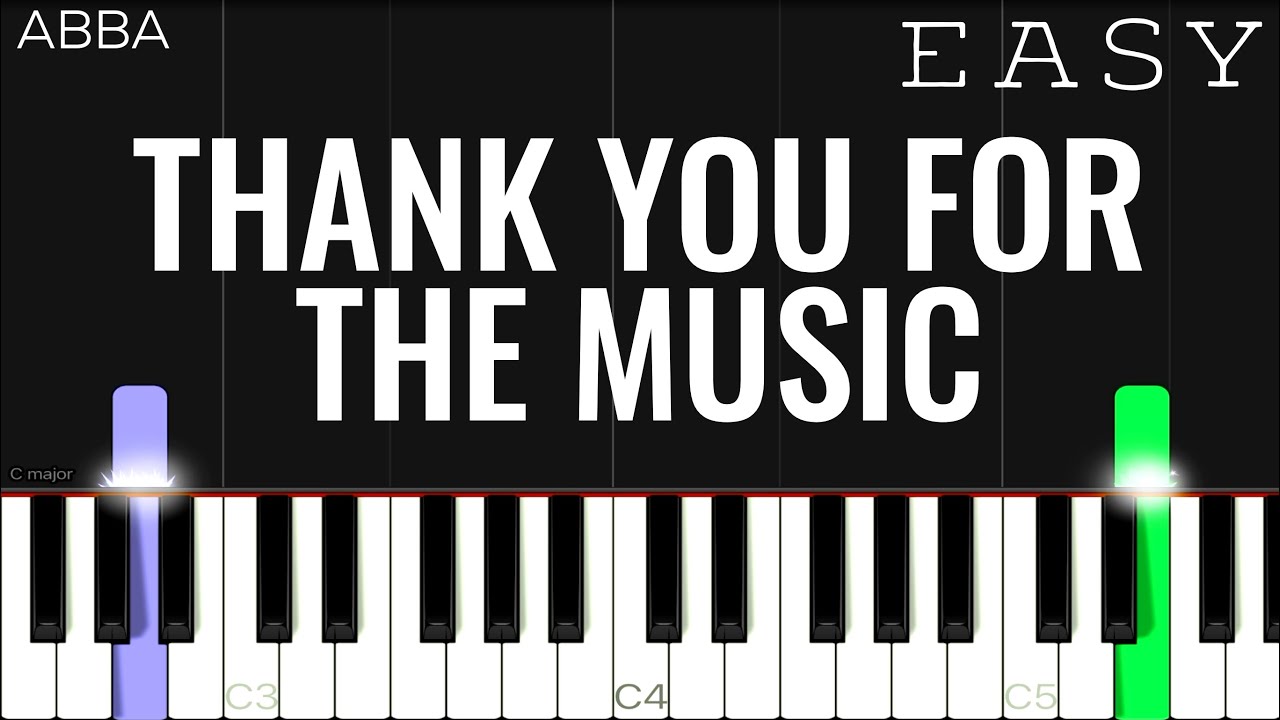 ABBA - Thank You For The Music | EASY Piano Tutorial