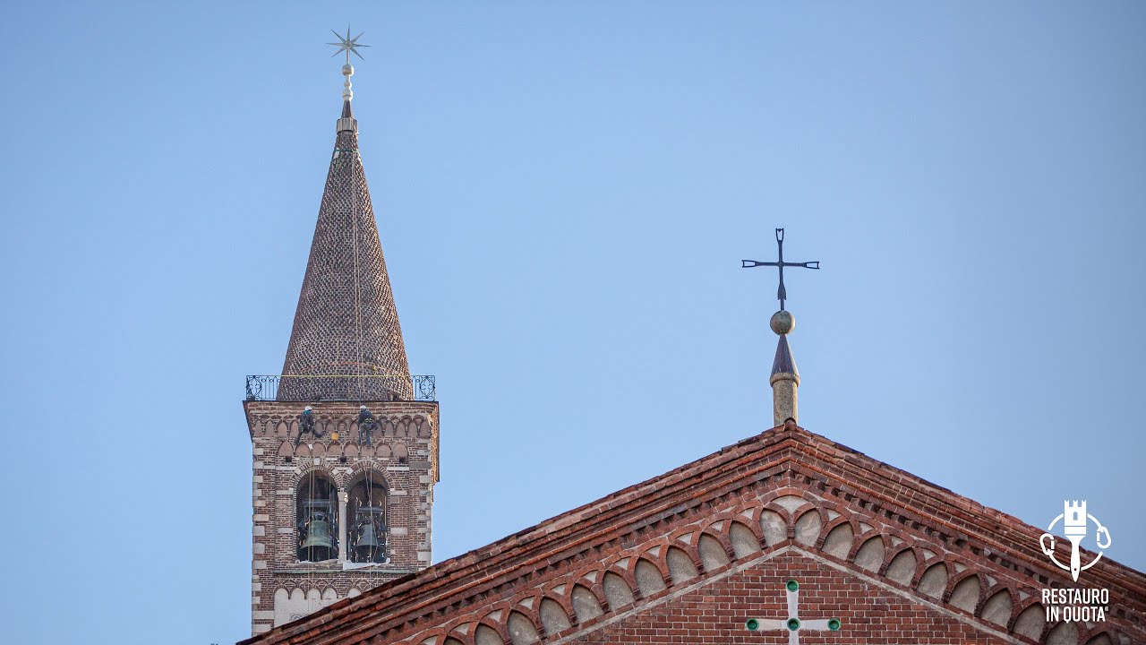 Restauro dei fronti del campanile della Basilica di Sant'Eustorgio a Milano - Restauro in Quota®