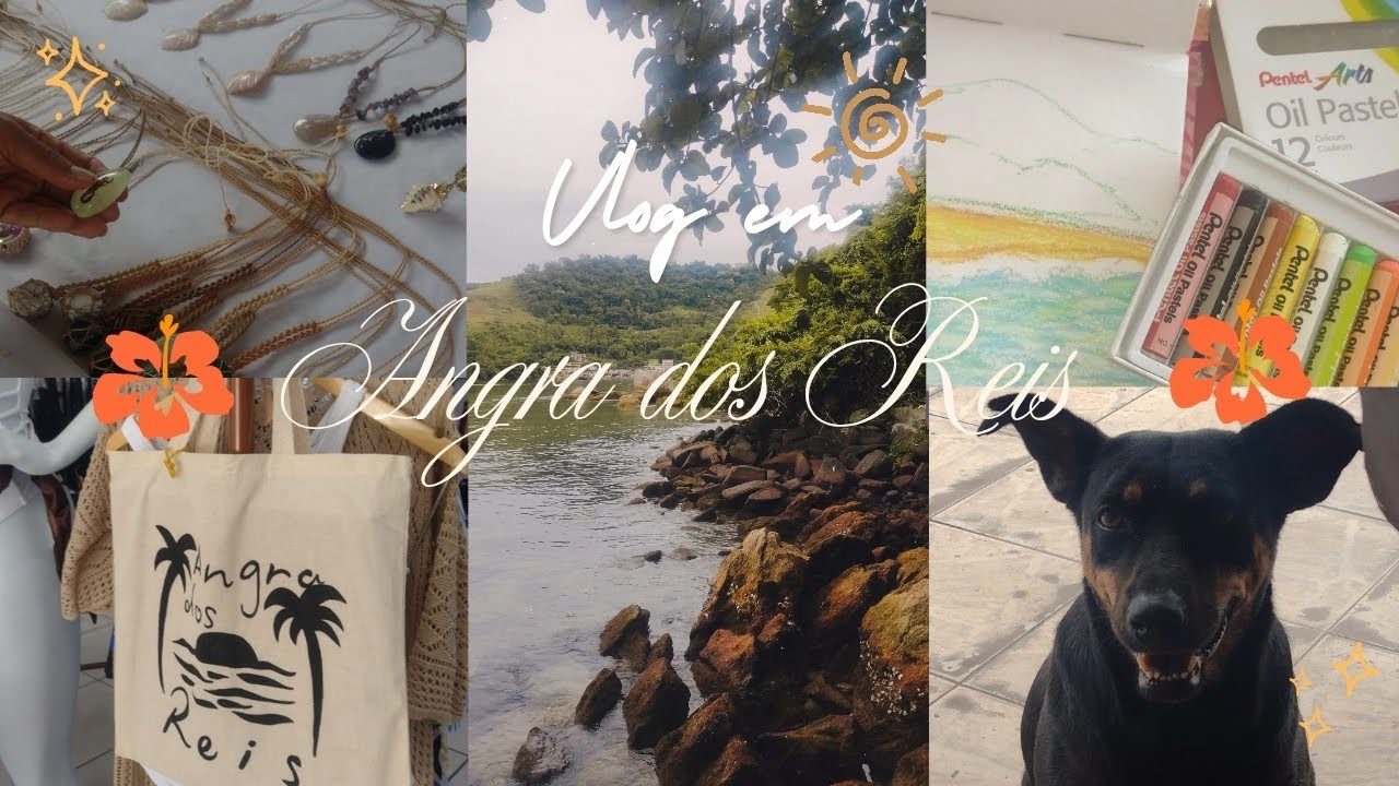 VLOG em Angra dos Reis🌺| praia, desenhos, lojinhas e vários hibiscos🌊