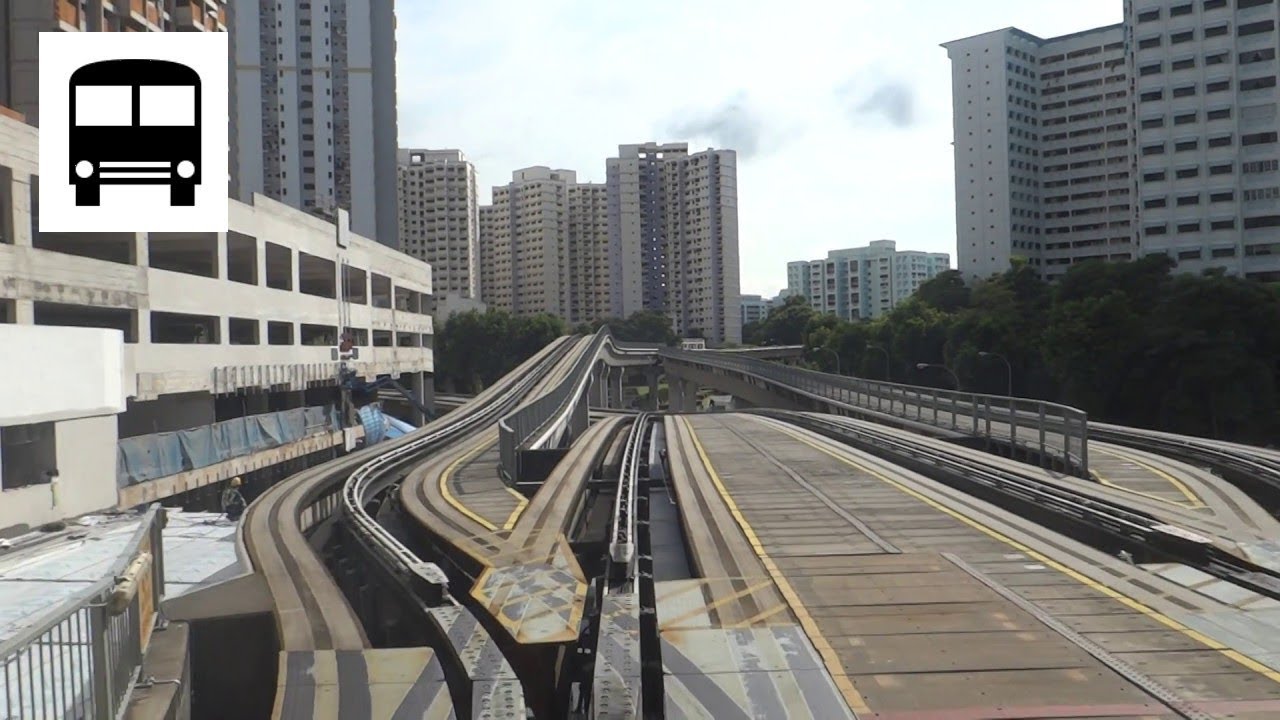 Bombardier Innovia APM 100 C801A NCX2 - BP6 Bukit Panjang to BP13 Senja (SMRT BPLRT, Route A V1)