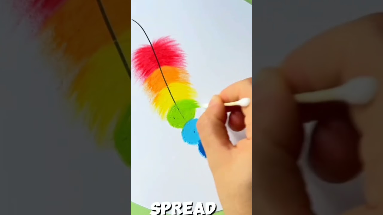 Rainbow Leaf  #art #fun #art #artandcraft #entertainment #drawing #colors #rainbow  #creativeart