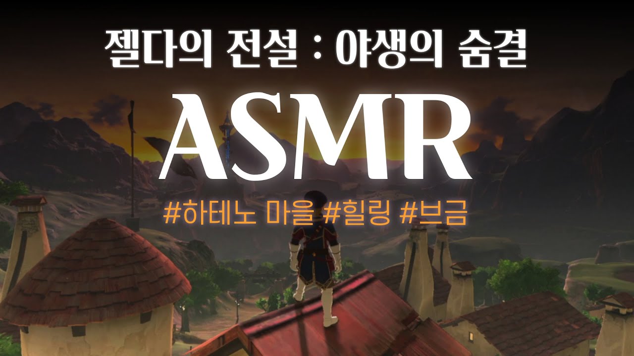 【ASMR】 젤다의 전설 야생의 숨결 The Legend of Zelda✨｜평화로운 하테노 마을에서의 8시간 힐링