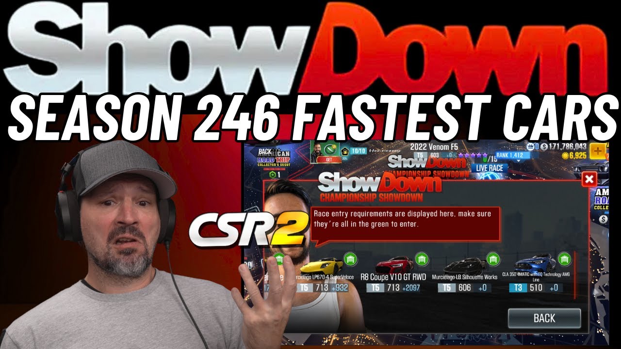 CSR2 Showdown Season 246 самых быстрых автомобилей
