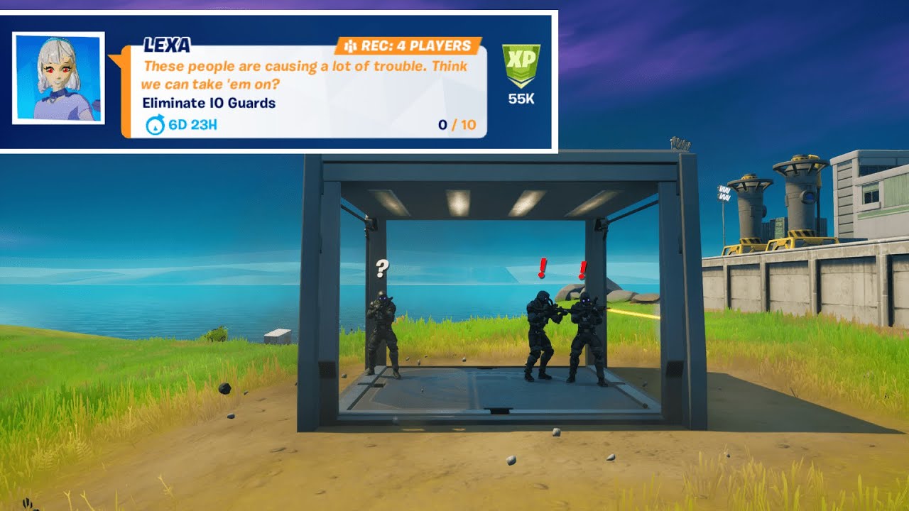 Eliminate IO Guards! All IO Guards Spawn Locations in Fortnite Season 5! - Legendary Quest Week 5