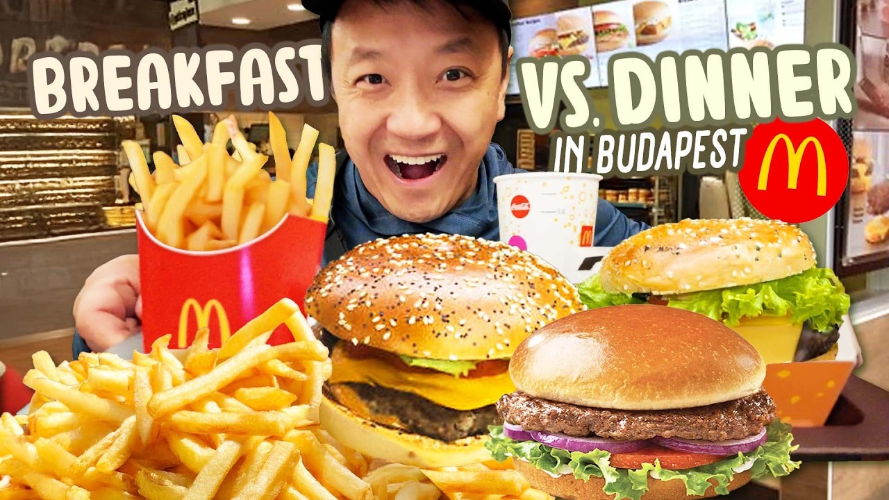 BREAKFAST vs DINNER at McDonald’s in Budapest, Hungary | SPICIEST McDonald's Burger in the WORLD!