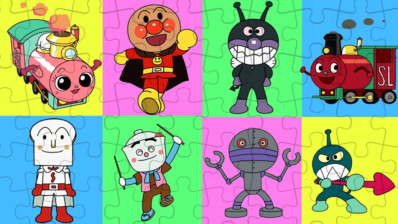 Поиграйте с пазлами Anpanman! 🌈 Турнир по движущимся пазлам 🌈 Игрушки, аниме, развивающие, для ма...