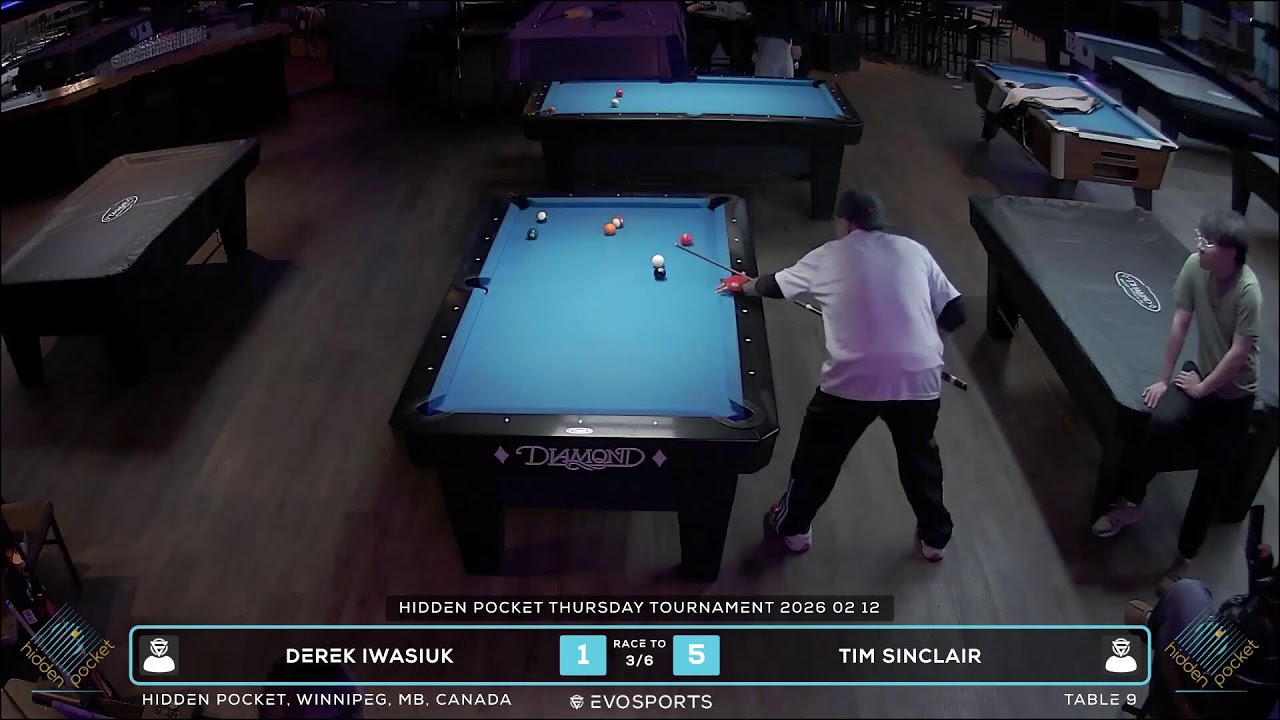 DEREK IWASIUK vs TIM SINCLAIR - HIDDEN POCKET - TABLE 9 | EvoSports