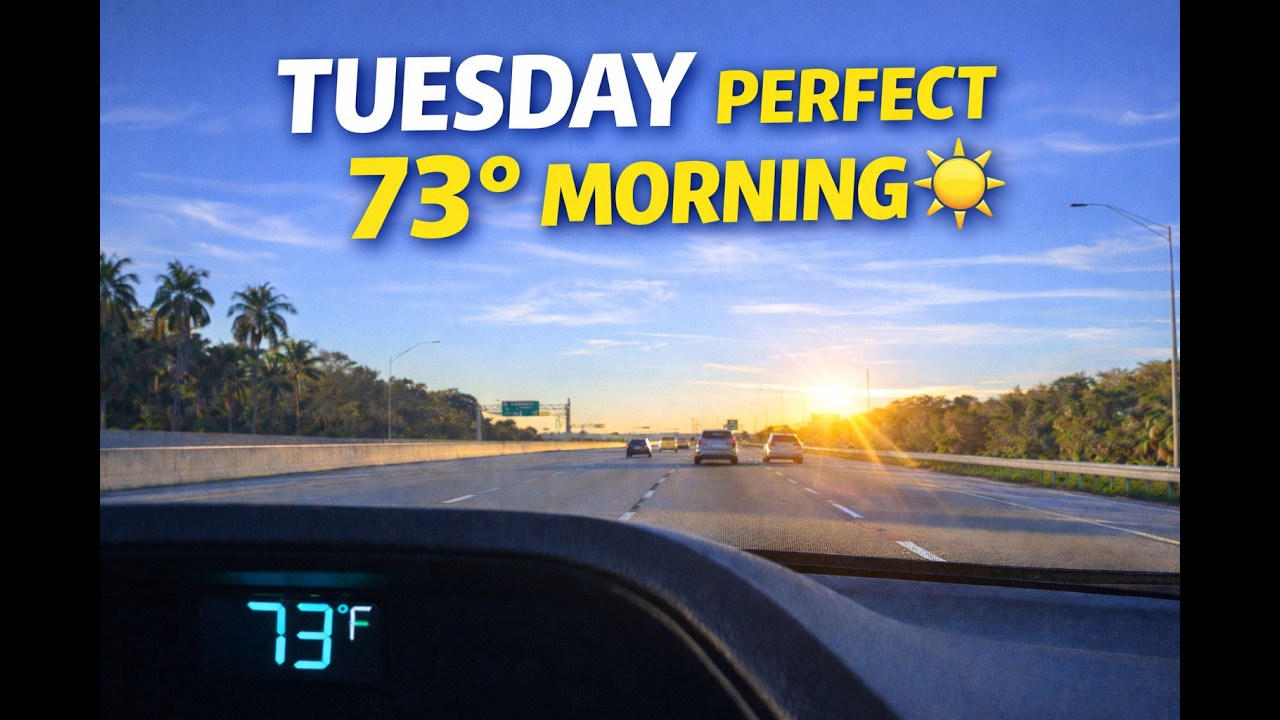 73° Tuesday Morning Drive in South Florida 🌴 | 15 Min Commute to Work