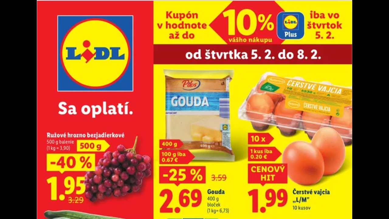 LIDL Leták OD ŠTVRTKA  Platný od 05. 02. 2026 TV verzia
