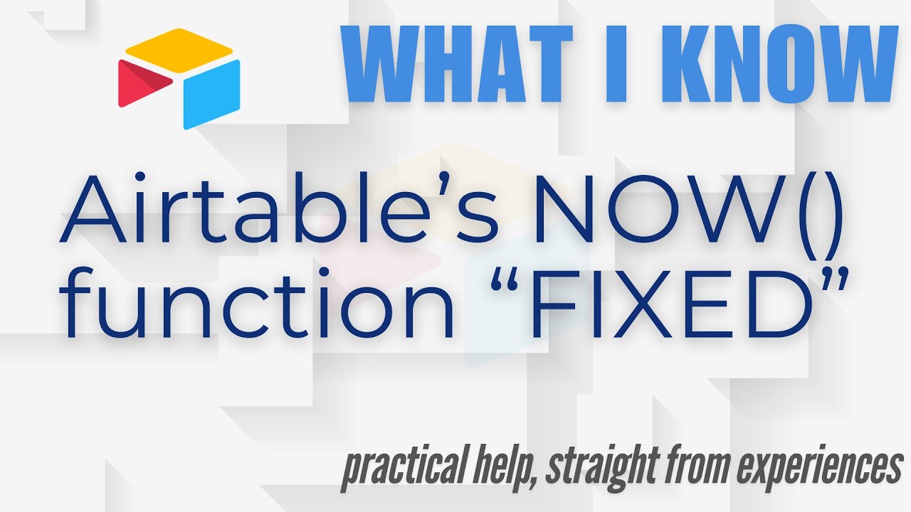 Airtable's NOW() formula 