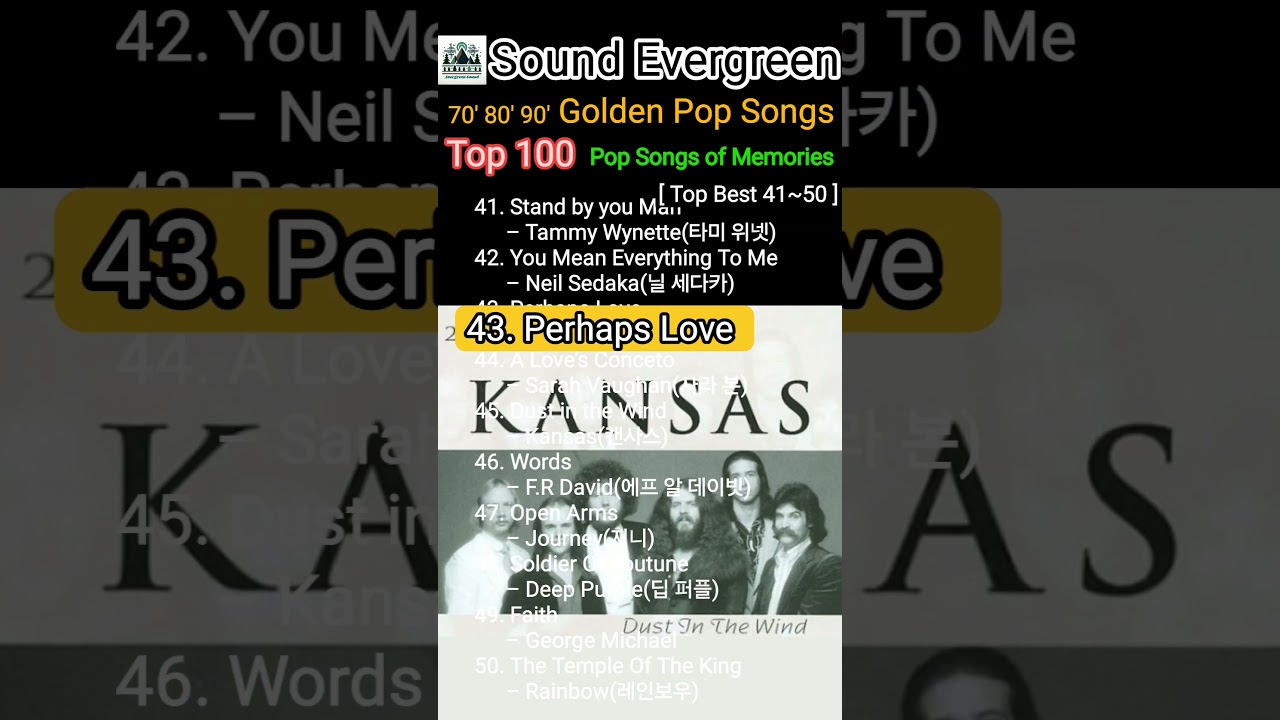 70' 80' 90' 골든팝송 Golden Pop Song - Top 100 Pop Songs of Memories ❤️ Perhaps Love &ndash; Placido Domingo
