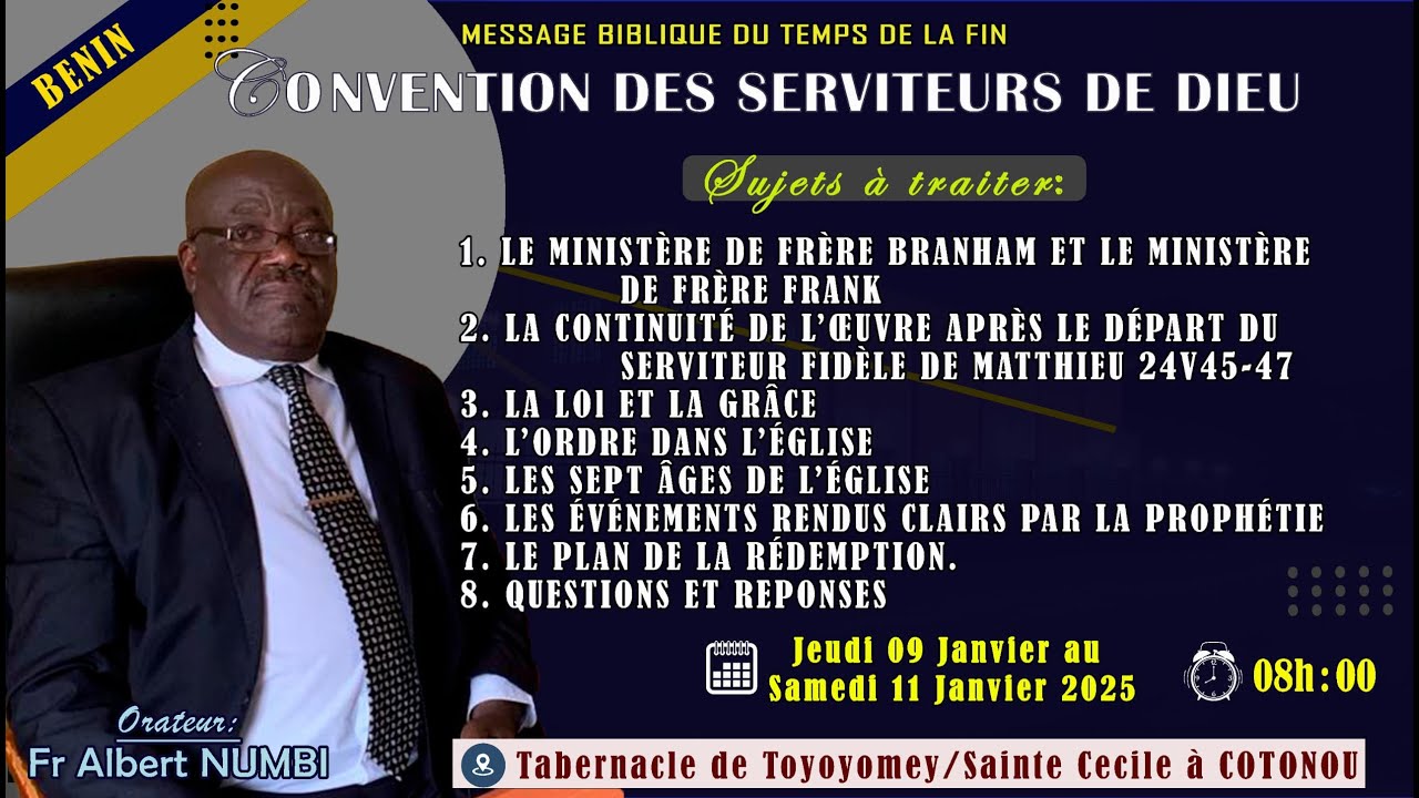10_01_2025 (AM) Les 70 semaines de Danielle sept âges de l'Eglise_Les sept sceaux Fr. Albert NUMBI