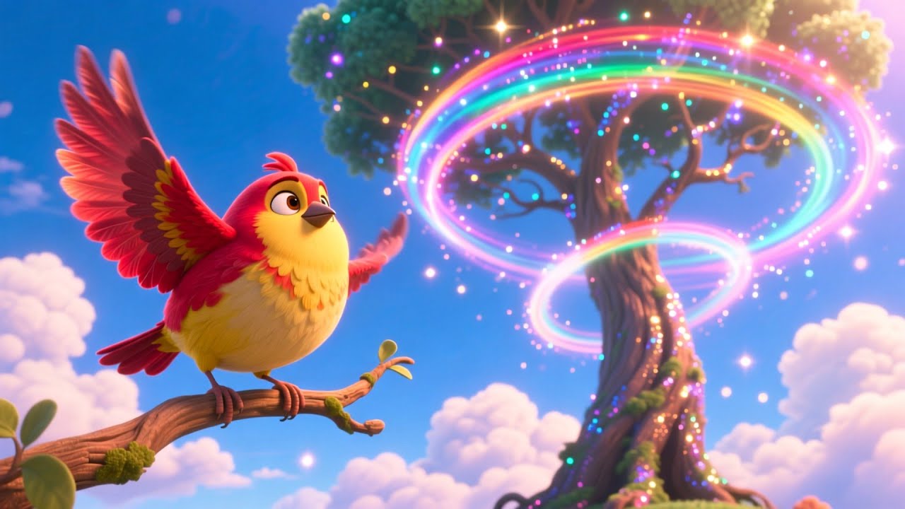 Five Little Birds Song | Fun Kids Song | Counting and Nature Rhyme