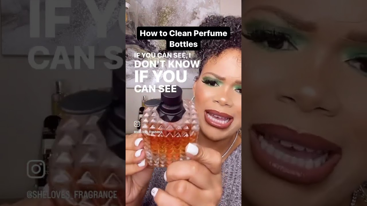 The easiest way to clean perfume bottles! #perfumecollection