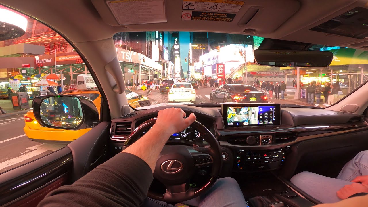 2021 Lexus LX570 NYC TIME SQUARE POV NIGHT DRIVE