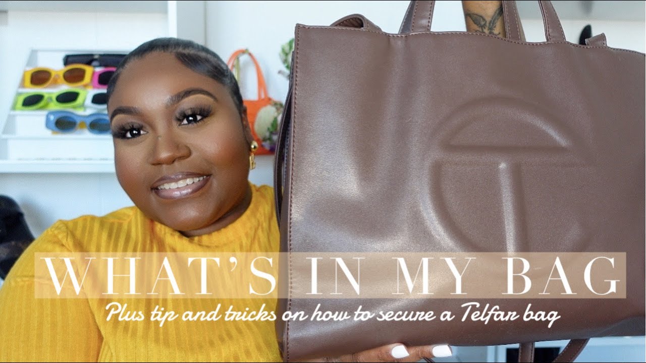 WHAT'S IN MY BAG | TELFAR MEDIUM CHOCOLATE SHOPPER + TIPS TO SECURE A TELFAR BAG!