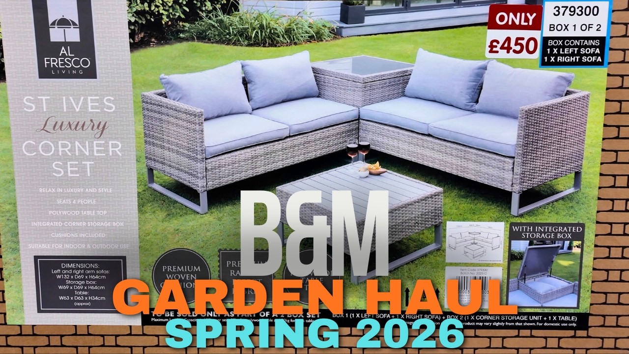B&M Garden Haul Spring 2026 - Budget Garden Decor, Furniture & Outdoor Essentials - Part 1